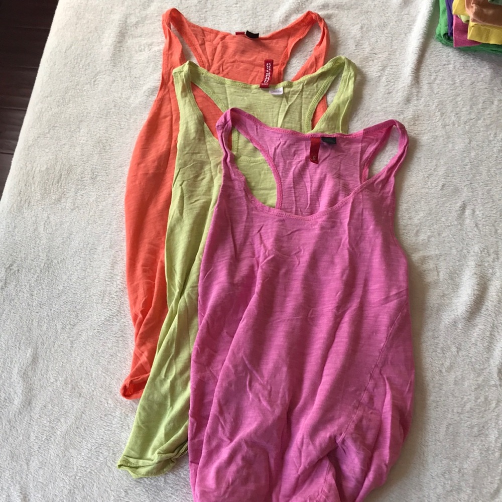 3 razor back tank tops!